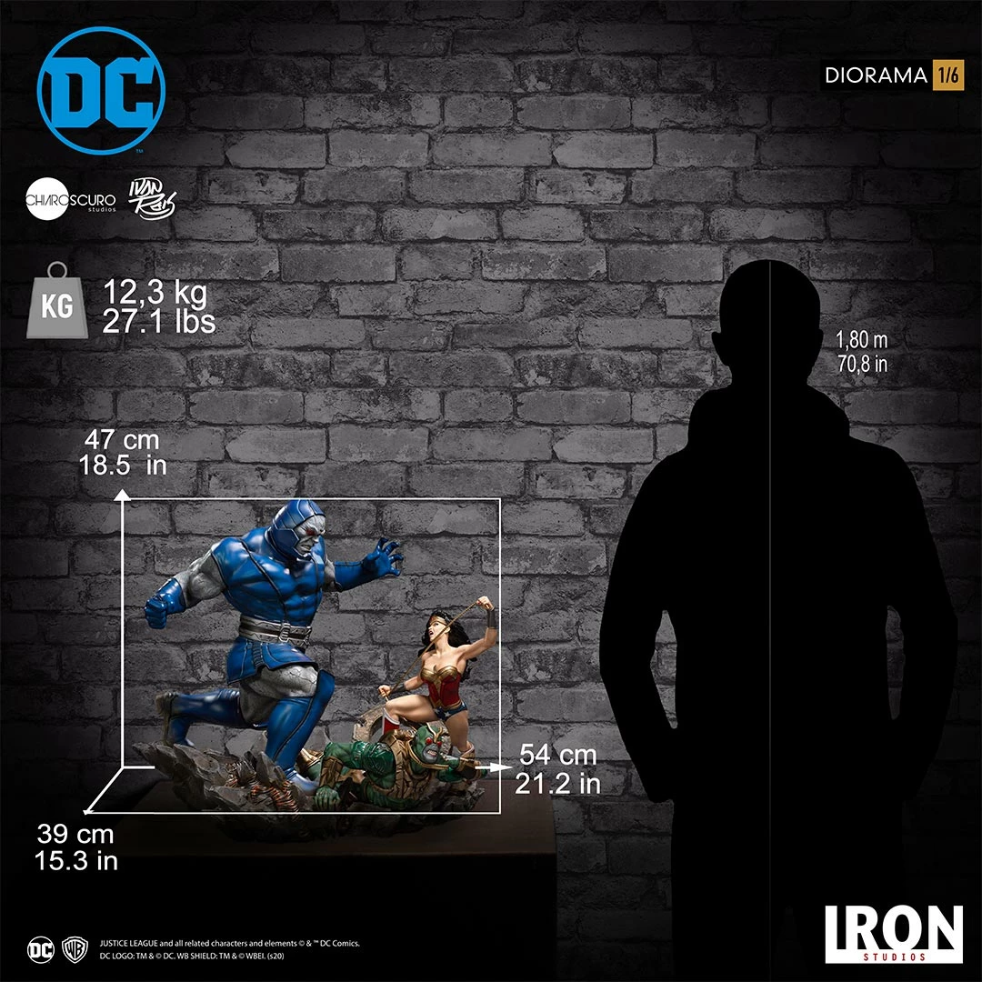 New 🎁 Wonder 👩 Woman Vs Darkseid Diorama 1/6 – DC Comics By Ivan Reis Iron Studios ⌛ 16 Wonder Woman Vs Darkseid Diorama 1/6 – DC Comics By Ivan Reis Iron Studios