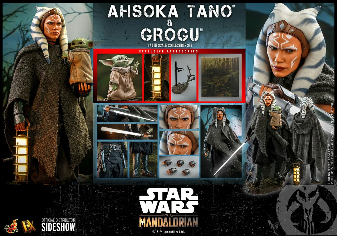 Outlet 🤩 Hot Toys Sixth Scale Collectible Figures Ahsoka Tano And Grogu Sixth Scale Figure Set 😍 20 Hot Toys Sixth Scale Collectible Figures Ahsoka Tano And Grogu Sixth Scale Figure Set