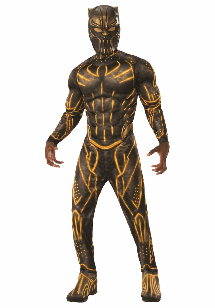Brand new 🔥 Halloweeencostumes.com Deluxe Adult Black Panther Erik Killmonger Battle Suit Costume Marvel Cosplay, 🎃 Halloween Costumes 🎉 1 Halloweeencostumes.com Deluxe Adult Black Panther Erik Killmonger Battle Suit Costume Marvel Cosplay, Halloween Costumes