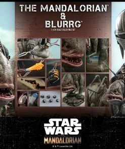 Hot Toys Sixth Scale Collectible Figures Mandalorian™ & Blurrg™ Sixth Scale Figure Set