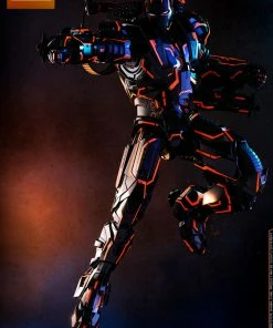 Avengers Earth's Heroes Neon Tech War Machine Sixth Scale Figure By Hot Toys Movie Masterpiece Series Diecast - Iron Man 2