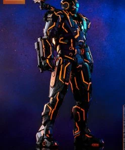Avengers Earth's Heroes Neon Tech War Machine Sixth Scale Figure By Hot Toys Movie Masterpiece Series Diecast - Iron Man 2