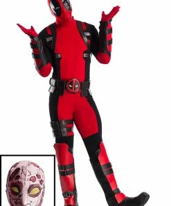 Halloweeencostumes.com Cosplay, Halloween Costumes Premium Marvel Deadpool Plus Size Mens Costume
