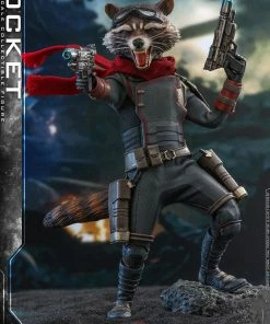 Avengers Earth's Heroes Rocket Sixth Scale Figure By Hot Toys Avengers: Endgame - Movie Masterpiece Series Guardians Of The Galaxy