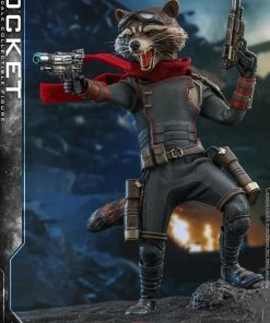 Avengers Earth's Heroes Rocket Sixth Scale Figure By Hot Toys Avengers: Endgame - Movie Masterpiece Series Guardians Of The Galaxy