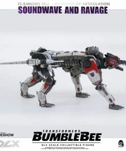Soundwave & Ravage Collectible Figure By Threezero DLX Scale - Die-Cast Metal - Bumblebee Movie Transformers