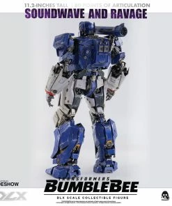 Soundwave & Ravage Collectible Figure By Threezero DLX Scale - Die-Cast Metal - Bumblebee Movie Transformers