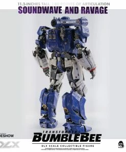 Soundwave & Ravage Collectible Figure By Threezero DLX Scale - Die-Cast Metal - Bumblebee Movie Transformers