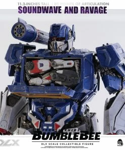 Soundwave & Ravage Collectible Figure By Threezero DLX Scale - Die-Cast Metal - Bumblebee Movie Transformers