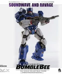 Soundwave & Ravage Collectible Figure By Threezero DLX Scale - Die-Cast Metal - Bumblebee Movie Transformers