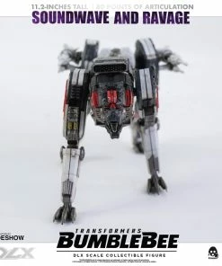 Soundwave & Ravage Collectible Figure By Threezero DLX Scale - Die-Cast Metal - Bumblebee Movie Transformers