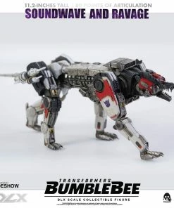 Soundwave & Ravage Collectible Figure By Threezero DLX Scale - Die-Cast Metal - Bumblebee Movie Transformers