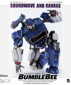 Soundwave & Ravage Collectible Figure By Threezero DLX Scale - Die-Cast Metal - Bumblebee Movie Transformers