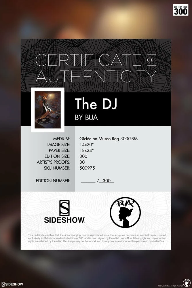 Promo 🤩 The DJ Art Print By Sideshow Collectibles By Groundbreaking Artist Justin BUA. 😉 7 The DJ Art Print By Sideshow Collectibles By Groundbreaking Artist Justin BUA.