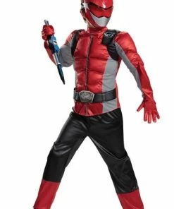 Fun.com Power Rangers Beast Morphers Kids Red Ranger Classic Cosplay Halloween Costume