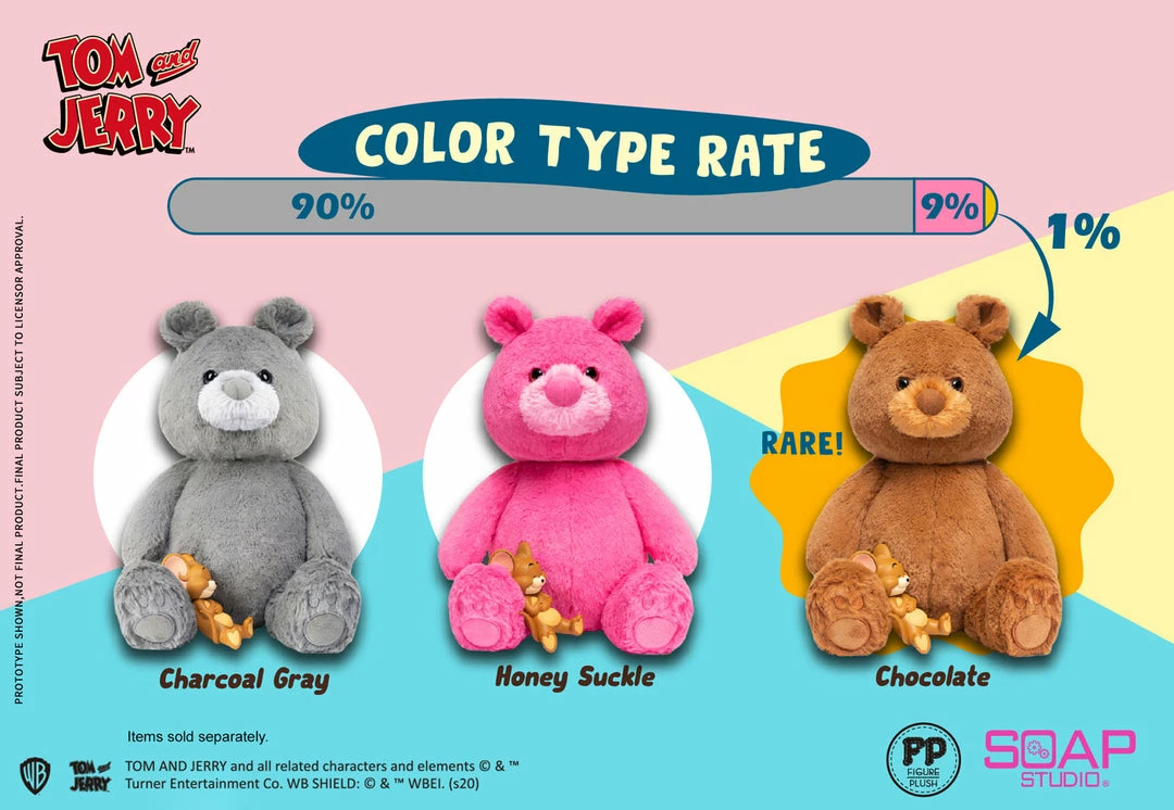 Brand new ๐ Tom And Jerry Plush Teddy Bear (Charcoal Gray) Collectible Figure By Soap Studio ๐ฅ 5 Tom And Jerry Plush Teddy Bear (Charcoal Gray) Collectible Figure By Soap Studio