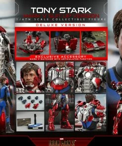 Tony Stark (Mark V Suit Up Version) Deluxe Sixth Scale Figure By Hot Toys Movie Masterpiece Series – Iron Man 2